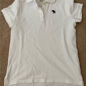 Abercrombie Kids White Polo Classic Short Sleeve Top